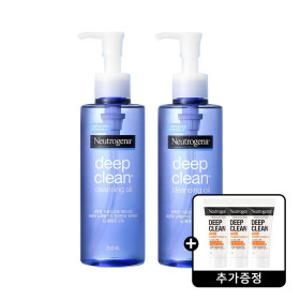 뉴트로지나 딥클린 클렌징 오일 200ml 2개 + 뉴트로지나 아크네 클렌징 폼 10g 3개 증정