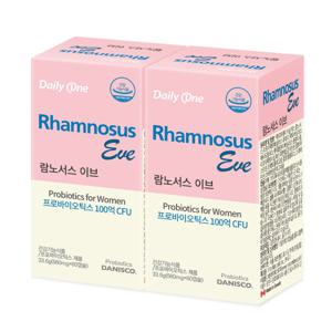 람노서스 이브 60캡슐 2병 (4개월분) 생유산균 500억 보장균 100억 CFU 냉장배송