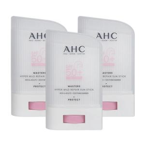 (1+1+1)AHC 마스터즈 하이퍼 마일드 리페어 선스틱 22gX3개 +물티슈+마스크팩1매/AHC 썬스틱/28년05월까지