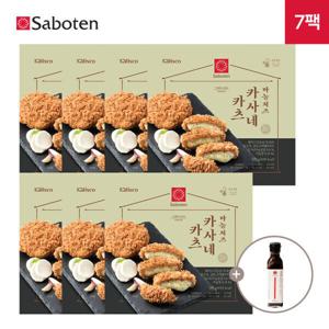 사보텐 일본 정통 마늘 치즈 돈까스 140g 7팩 +돈까스 소스 220g