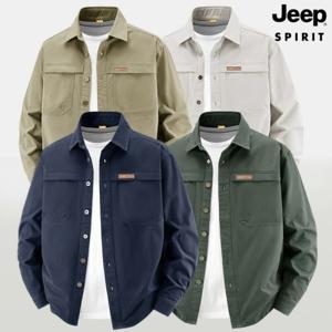 JEEP SPIRIT 남성 워싱 셔츠 긴팔 루즈핏 봄 가을 캐주얼 남방