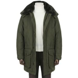 지이크 F/W 카키 무스탕퍼카라 구스다운 점퍼 PHD6511