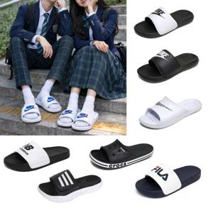 나이키 뉴발란스 푸마 아디다스 휠라 빅토리원 카와 슬라이드 슬리퍼 학교 학생 커플 실내화 고등학생