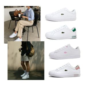 라코스테 파워코트 카나비 학생 가죽 데일리 직장 캐주얼 커플 타이거클래식 신발 흰색 운동화 스니커즈