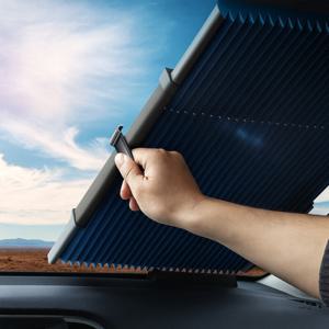 블라인드 차량햇빛가리개 자동차 앞유리 썬바이저 간편한 탈부착 155x70cm 전차종 호환가능