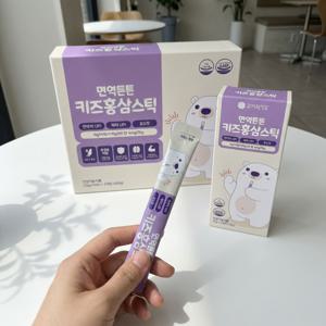 어린이홍삼 키즈홍삼스틱 포도맛 15g X 30포 홍삼 사포닌 효능 유아 주니어 영양제(쇼핑백포함)