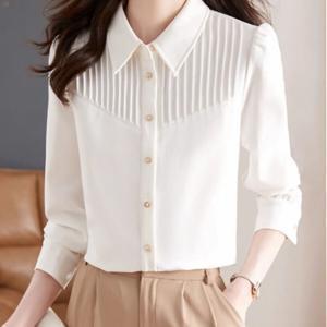 여자 긴팔 화이트 셔츠 남방 루즈핏 기본핏 정장 와이셔츠