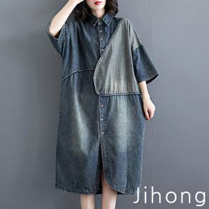 청원피스 모음 빈티지 데님 워싱 멜빵  랩원피스 루즈핏 빅사이즈