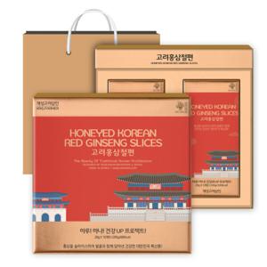 개성고려삼인  고려홍삼절편 선물세트 + 쇼핑백 20g 10개입 /2박스