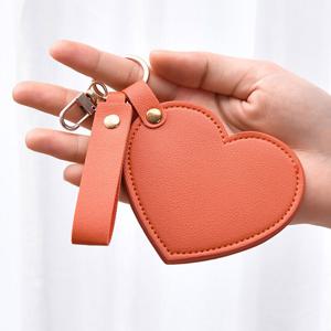 귀여운 컬러 하트 스트랩 거울 키링 / 에어팟 가방 장식 열쇠고리 키홀더