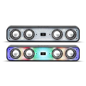 리빙케이 블루투스 무선 스피커 20W 레인보우 LED 캠핑 휴대용 무드등 사운드바