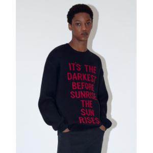 24FW 클리어런스SUNRISE 풀오버 니트 블랙 IESW4F003BK