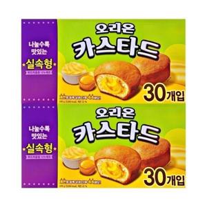 오리온 카스타드 실속형 대용량 30개입 X 2개 오리온 카스타드 실속형 대용량 30개입 690g X 2개 무료배송
