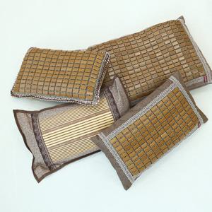 여름베개 대나무 통풍시원 향균 쿠션 마작 쿨베개 시원 목침