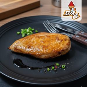 (20팩 특가) 헬스용 간장매콤소스 한끼통살 닭가슴살 스테이크 200g 20팩(수제양념 생닭가슴살)