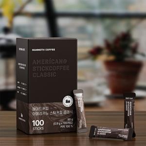 매머드 커피 아메리카노 스틱미니 클래식 100T 1박스