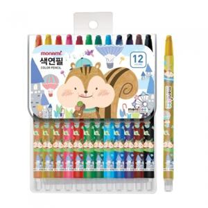 (당일발송) 모나미 모니주 샤프식색연필 12색 블루 핑크 / 샤프 색연필 문구 학용품 네임펜 싸인펜