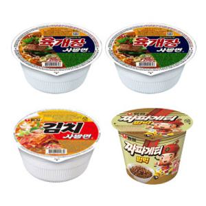 육개장 사발면 12개+김치사발면6개+짜파게티범벅6개 (총 24개)