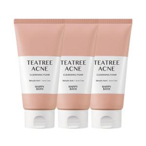 해피바스 티트리아크네 클렌징 폼 150g 3개