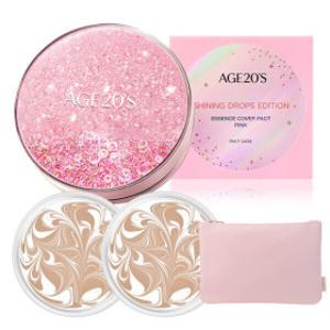 AGE20S 샤이닝드롭 핑크에디션 21호/23호 (핑크/화이트라떼) (케이스1+리필2) + 파우치 증정