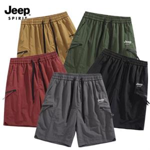 특가 1+1 지프 JEEP SPIRIT 남성 아이스 실크 카고 반바지 루즈핏 미디엄 팬츠 JP2511