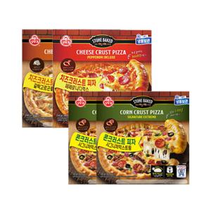 오뚜기 크러스트 피자 혼합 4판(시그니처익스트림2+갈릭고르곤졸라1+페페로니디럭스1)
