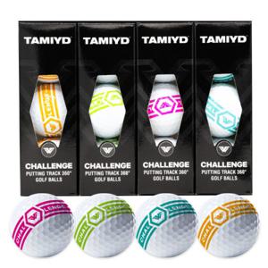 타미드 챌린지 360도 컬러퍼팅라인 2피스 골프공 12구
