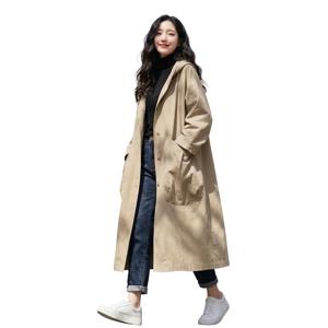 봄 여름 여성 빅사이즈 야상 롱 점퍼 후드 여자 바람막이