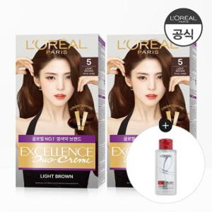 로레알파리 엑셀랑스 듀오크림 새치염색약 2개 (증)샴푸 미니 100ml(랜덤)
