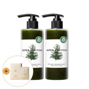 슈퍼 베지톡스 버블 팩클렌저 그린 300ml 펌프형 2개