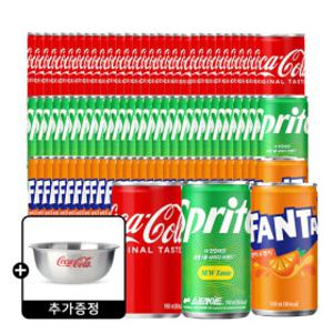 코카콜라+스프라이트+환타 190ml 90캔 (각 30캔) +(증정)코카콜라 믹싱볼