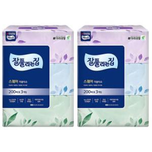 각티슈 잘풀리는집 천연펄프 미용티슈 200매 6개