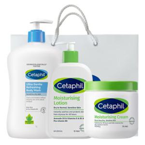 세타필 보습 필수템 3종(로션473ml/크림453ml/바디워시1000ml) +쇼핑백 증정