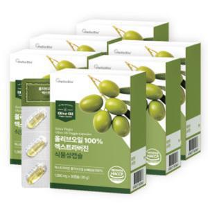 올리브오일 100% 엑스트라버진 (3/19 특가) 식물성 캡슐 30캡슐 6박스 저온압착 올리브 캡슐