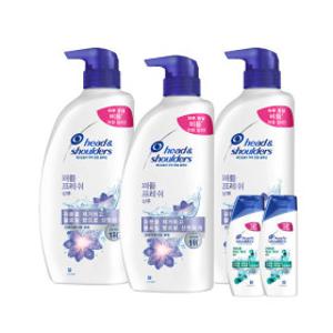 헤드앤숄더 퍼퓸프레쉬 800ml 샴푸 3개 + 미니샴푸 2개 s