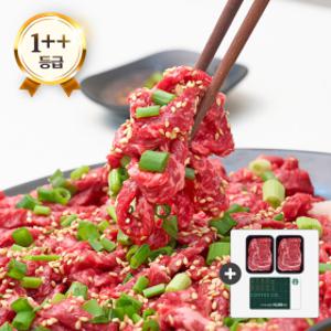 (신선집중) 엄마네한우 1++등급 투뿔 한우 신선 육회 200g + 200g (총 400g)