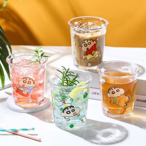 4개세트 짱구 크리스탈 세라믹 유리컵 350ml