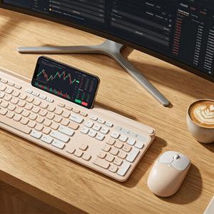 몬스타기어 키보드 X104W 모바일 콤보 무선 키보드 마우스 세트