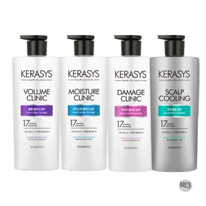 케라시스 클리닉 볼륨/모이스춰/데미지/두피 4종 샴푸/린스 750ml 3개