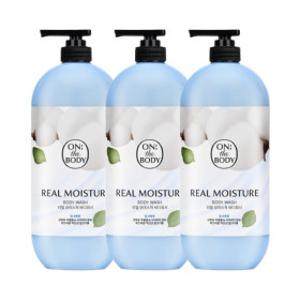 온더바디 리얼모이스처 웜코튼 바디워시 900g 3개