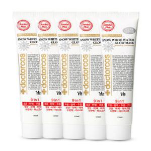 닥터코스 스노우 화이트 물광마스크 튜브형 110ml 5개 수분크림 수면팩