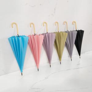 (15%+5%) 1+1 우드 클래식 장우산 16k 튼튼한 파스텔 고급 자동 대형 우산/