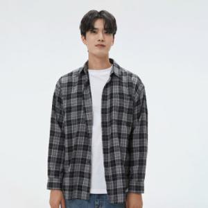 플란넬 오버핏 체크 셔츠_SPYCF4TC54 스파오 스프링세일