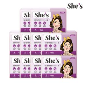 쉬즈 팬티라이너 롱40매 x10개 / 롱라이너