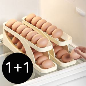 (1+1) 에그 슬라이드 트레이 계란 30개 보관 가능 달걀 정리 수납함