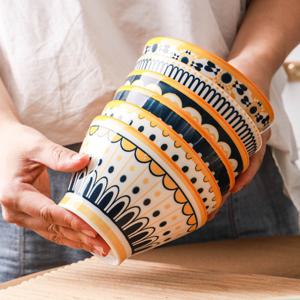 6세트 북유럽 스타일 스프볼 라면그릇 5인치