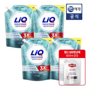 리큐 진한겔 딥클린 트리플 파워 세탁세제 2L x 4개 (일반/드럼) + 800ML 섬유항균제 증정