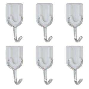 미니 다용도 접착식 걸이 6P 세트/후크/벽고리/접착/벽걸이/고리/옷걸이/무타공/붙이는/벽부착/주방/스티커