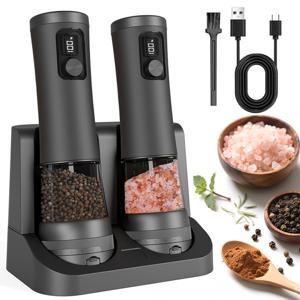 GRAVIO 그라비오 무선충전 그라인더 소금후추 그라인더 듀오세트(충전스테이션포함)