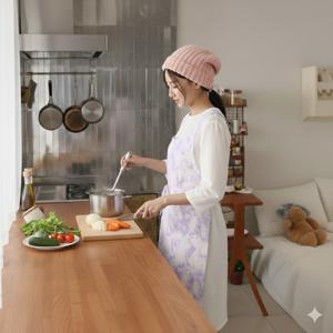 아그다모 린넨 앞치마 롱 카페 예쁜 바리스타 어린이집 에이프런 마가렛 버터 린넨앞치마